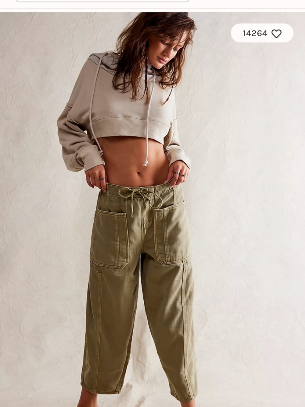 FP We The Free Silverton Pull-On Barrel Jeans M